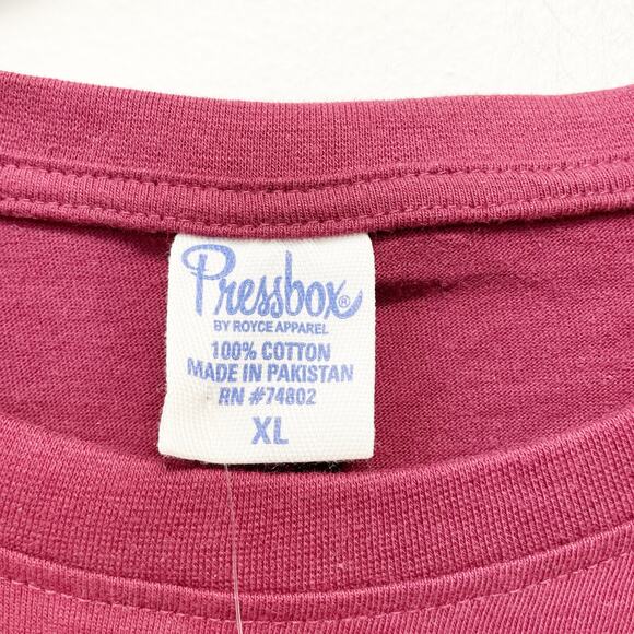 Pressbox Texas A&M Aggies Crewneck Long Sleeve Cotton Shirt Maroon Size XL - Picture 3 of 5